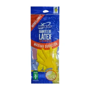 Guantes látex amarillo flocado 13'