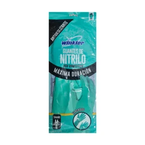 Guantes nitrilo verde flocado 13'